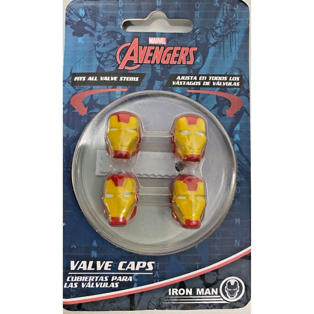 Marvel Avengers Ironman Wheel Tire Valve Stems Caps Fits SUV Truck Van Car SET